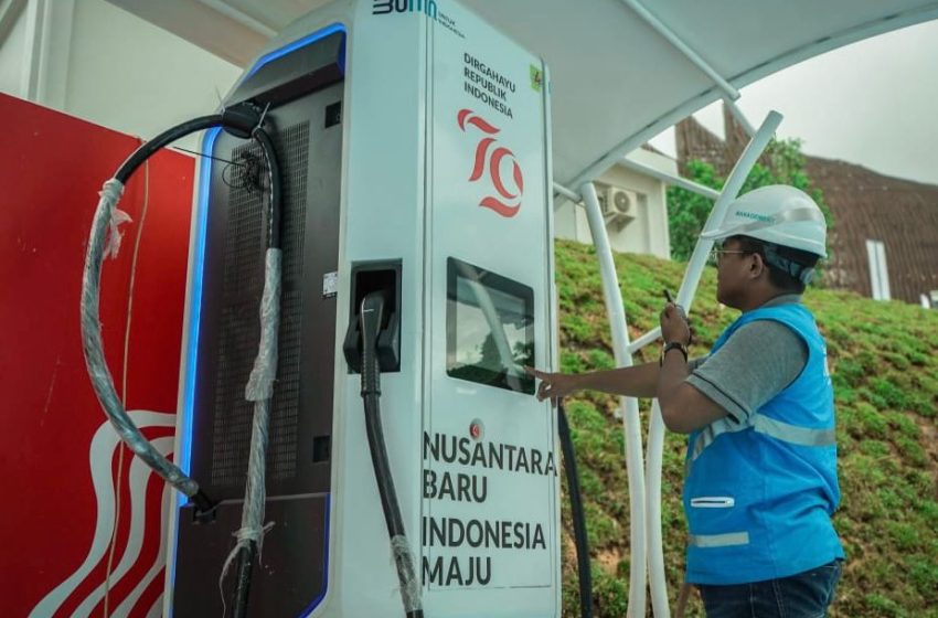  Belasan Unit SPKLU PLN Siap Layani Kendaraan Listrik HUT RI ke 79 di IKN