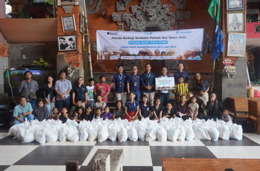  Pelindo Bagi Ratusan Sembako ke Anak Panti Asuhan Dharma Jati II