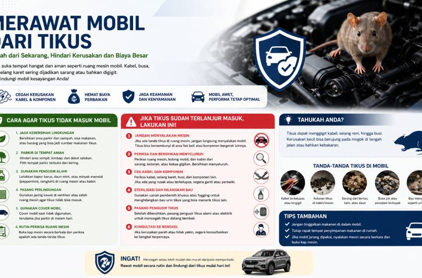  Mobil Sering Didatangi Tikus? Ini Cara Mencegah dan Mengatasinya Sebelum Kerusakan Makin Parah