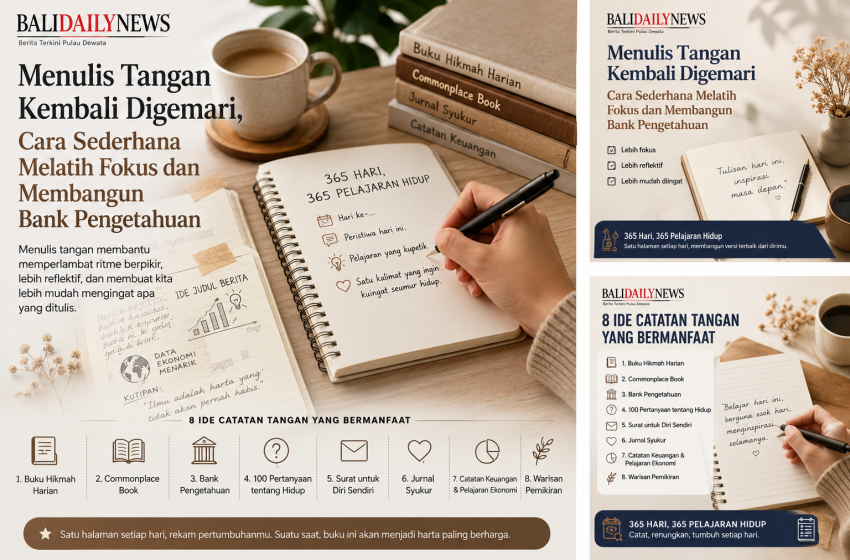  Menulis Tangan Kembali Digemari, Cara Sederhana Melatih Fokus dan Membangun Bank Pengetahuan